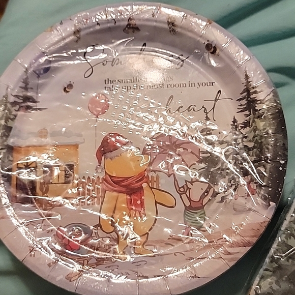 Nwt 72 pcs Winnie Bear Party Baby Shower Decorations Plates Napkins - Picture 5 of 6